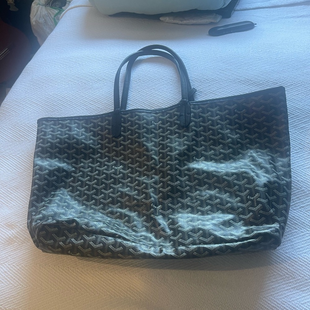 EGoyard Style Black and Gray Tote Bag